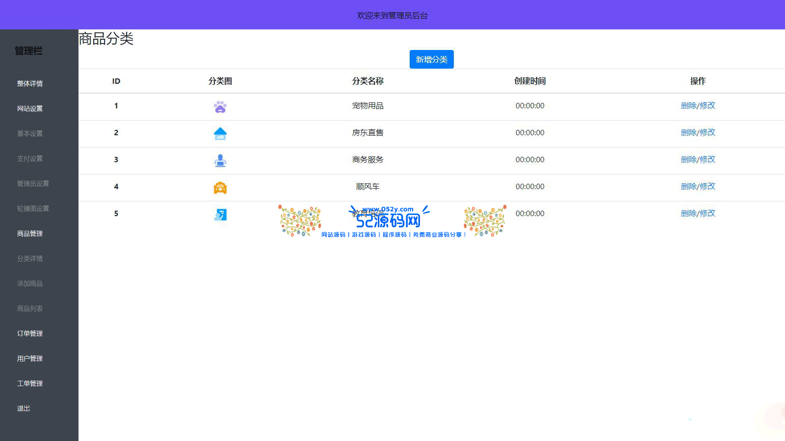 全新UI简洁H5商城网站源码-易支付接口